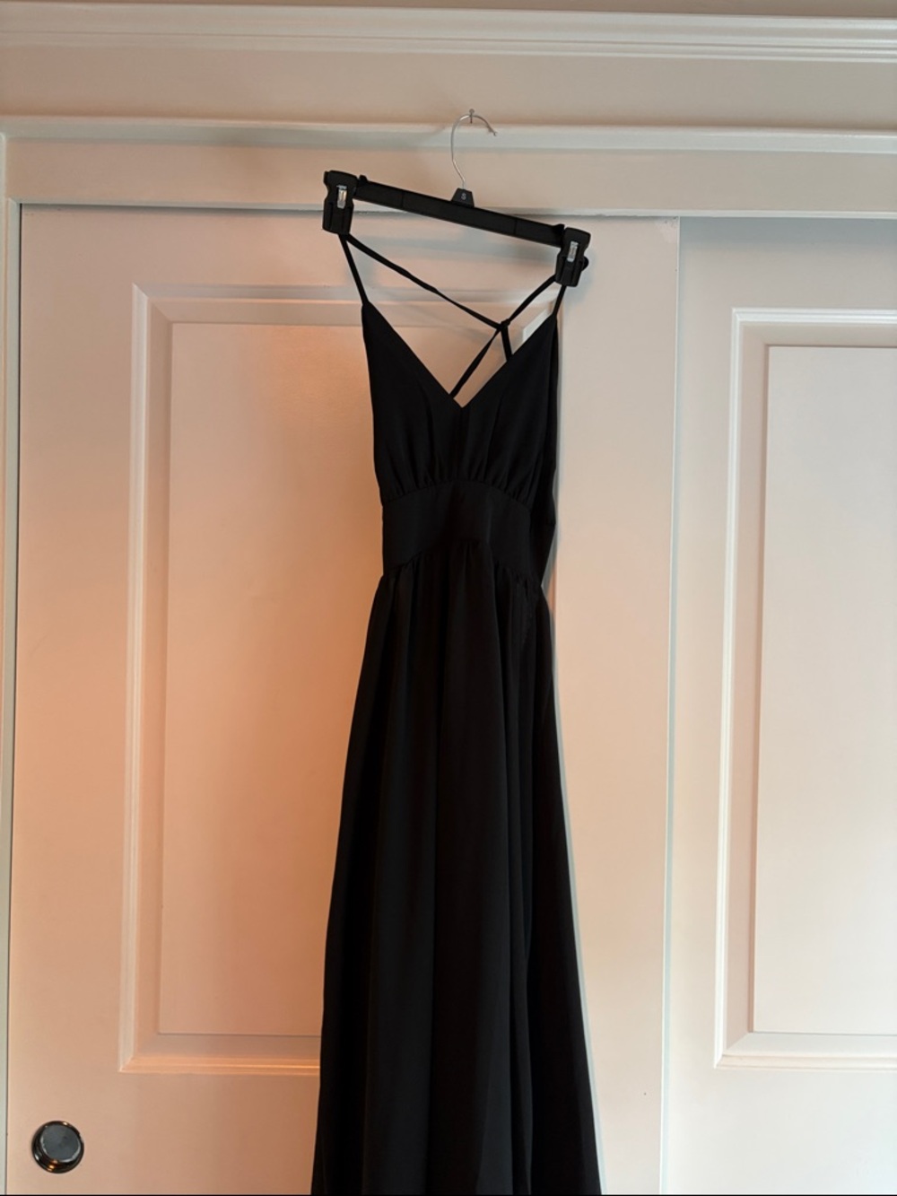 Source Unknown Black Strappy Maxi Dress